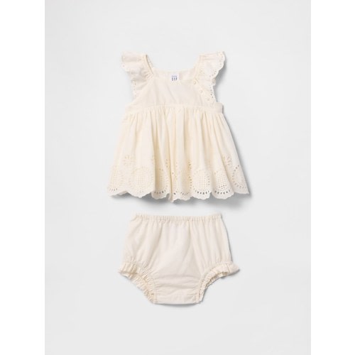 Baby Eyelet Cotton Outfit Set