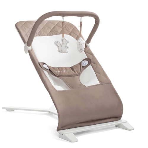 Baby Delight Alpine Deluxe Portable Baby Bouncer | Infant | 0-6 Months | 100% GOTS Certified Organic Cotton Fabric | Organic Mocha