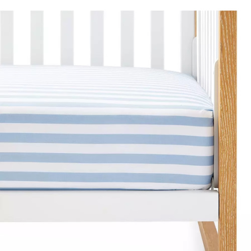 Beach Club Stripe Crib Sheet | Serena and Lily