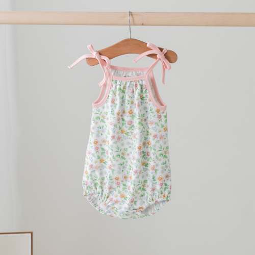 Spring and Bloom Organic Cotton Shoulder-Tie Onesie