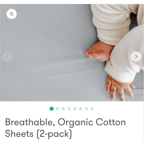 Breathable, Organic Cotton Sheets (2-pack) - Standard / Twilight Grey Solid