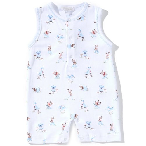 Kissy Kissy Baby Boys Newborn-24 Months Sleeveless Playground-Pups-Printed Shortall