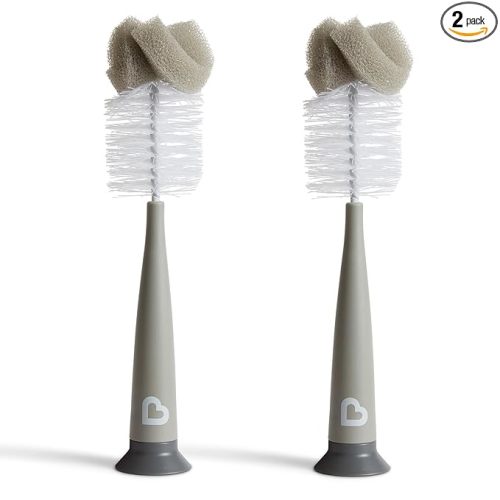Munchkin® Sponge™ Bottle Brush, Modern Design, 2 Pack, Grey