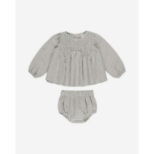 Sophia Top + Bloomer Set || Forest Gingham