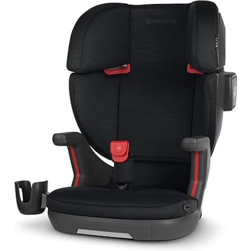 UPPAbaby Alta V2 High Back Booster Seat/Seven-Position, Active Support Headrest for Growing Children/SecureFit Integrated Belt Guide + Positioner/Cup Holder Included/Jake (Black Mélange)