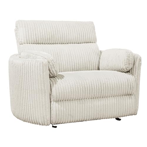 Parker Living Radius XL - Mega Ivory Extra Wide Power Glider Recliner for Adults with USB and Type-C Ports, Single Sofa Chair for Living Room