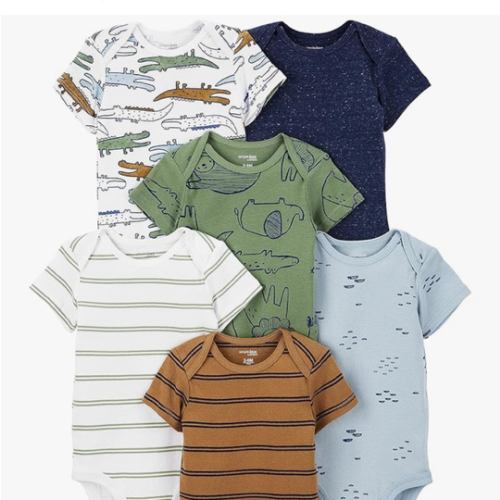 Simple Joys by Carter's Baby Boys' 6-Pack Short-Sleeve Bodysuit