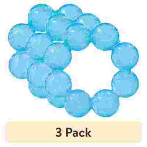 (3 pack) Infantino Soothing Soft Circular Water Teether, Blue