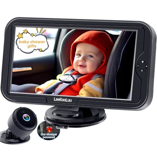 Baby Car Camera for Backseat 1080P - Plug and Play, HD Crystal Night Vision, Easy to Install, 360° Rotation, Wide View Angle, Protect Baby's Eye - Rear Facing Carseat Camera for Newborn, Infant, Kids