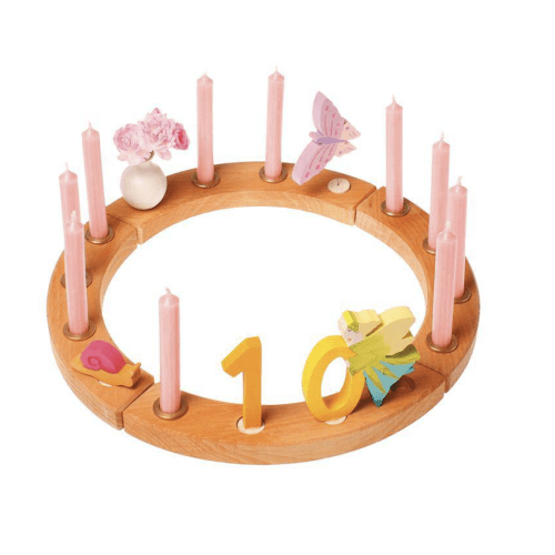Waldorf Wooden Birthday Ring - 16 Holes