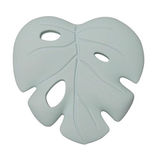 Loulou Lollipop Silicone Teether for Babies 4 Months and Up, Textured Teething Toy for Sore Gums, BPA-Free Food-Grade Silicone, Easy to Hold, Dishwasher & Freezer Safe, Monstera
