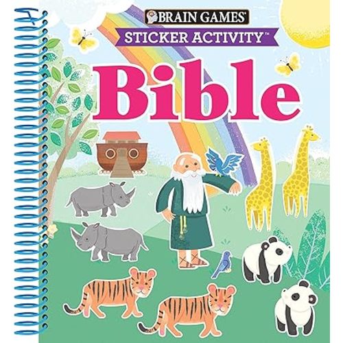 Brain Games - Sticker Activity: Bible (For Kids Ages 3-6) Spiral-bound – November 4, 2021