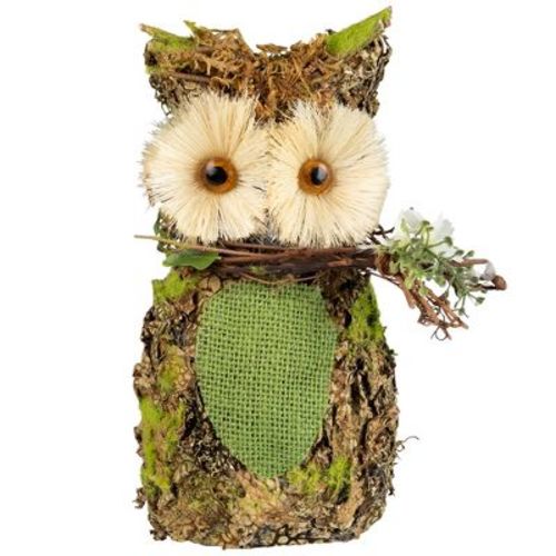 Northlight Spring Floral Owl Standing Figurine - 8.5" - Green