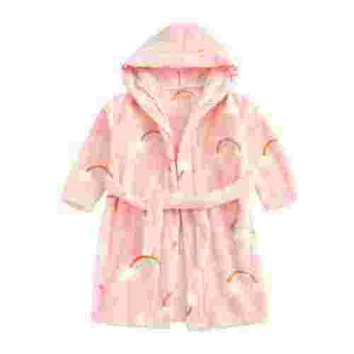 TAIAOJING Boys Girls Robe Toddler Baby Cartoon Bathrobes Flannel Night-Robe Sleepwear Coat 2-3 Years