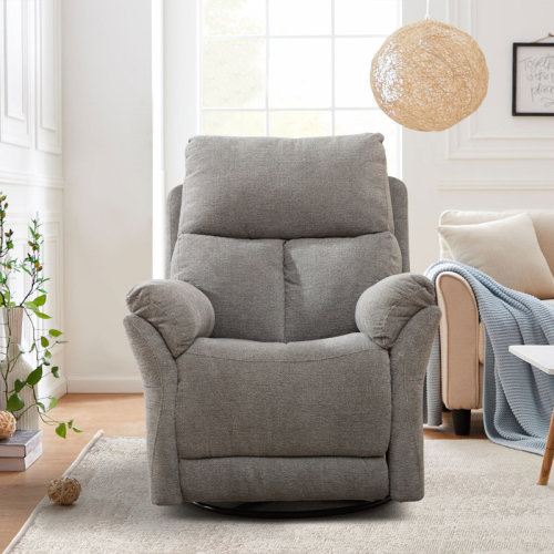 Canora Grey Hawn 33.5'' Wide Modern and Super Soft Swivel and Rocker Manual Recliner Chair & Reviews | Wayfair