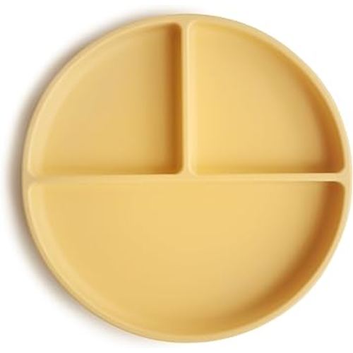 mushie Silicone Suction Plate | BPA-Free Non-Slip Design (Daffodil)
