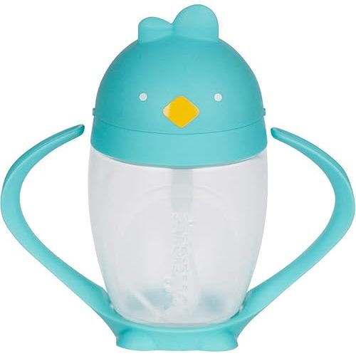 Weighted Straw Sippy Cup for Baby: Lollacup - MADE IN THE USA -Transition Kids, Infant & Toddler Sippy Cup (6 months - 9 months) | Shark Tank Products | Lollacup (Turquoise)