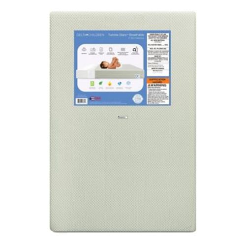 Delta Children Twinkle Stars Breathable Mini Crib Mattress - Green