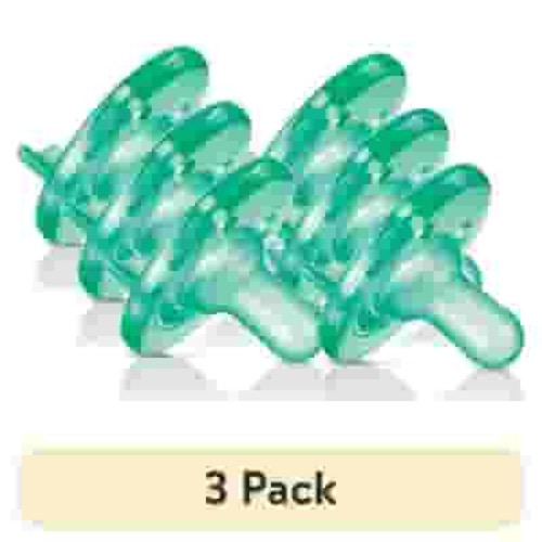 (3 pack) Philips Avent Soothie Pacifier, 3-18 Months, Green, 2 Pack, SCF192/05