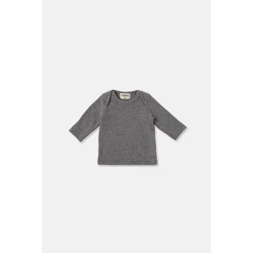 Soft knit newborn top - Grey – Manymoons