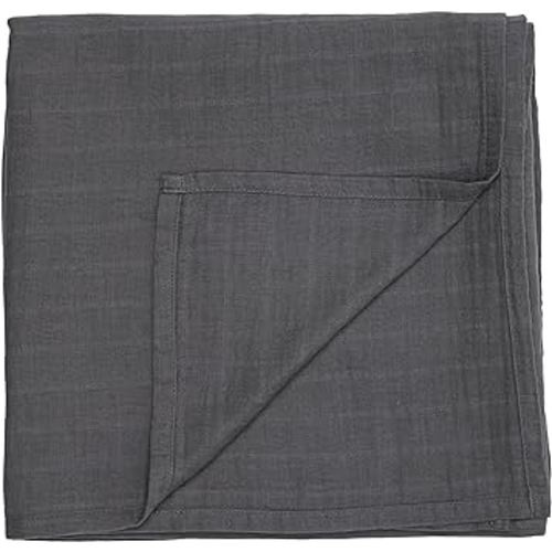 Denmark - Muslin Swaddle Blankets – 100% Organic Cotton Super Soft Baby Swaddle – Ideal Receiving Blanket for Baby Boy and Girl – 47’’ x 47’’ (Soft Grey)