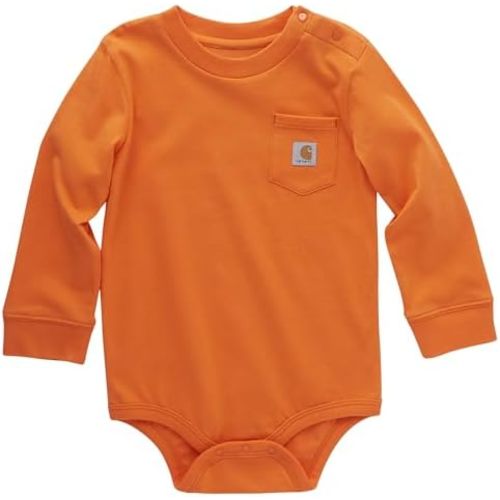 Carhartt Unisex Baby Long-Sleeve Pocket Bodysuit