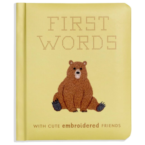 First Words with Cute Embroidered Friends: A Padded Board Book for Infants and Toddlers featuring First Words and Adorable Embroidery Pictures (First Words Board Books for Babies)