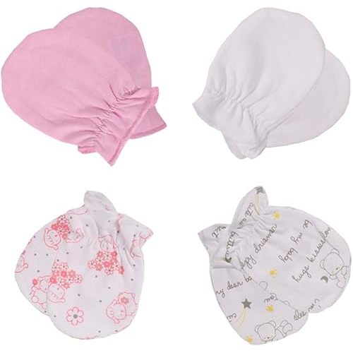 Unisex Baby Cotton Scratch Mittens For Newborn Baby Boys Girls Mittens Accessory 0-6 Months