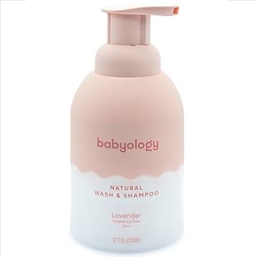 Babyology All Natural Baby Wash and Shampoo - 100% Edible Ingredients - with Organic Lavender Essential Oil (Fragrance Free) - Good for Sensitive Skin - Non Toxic - Tear Free