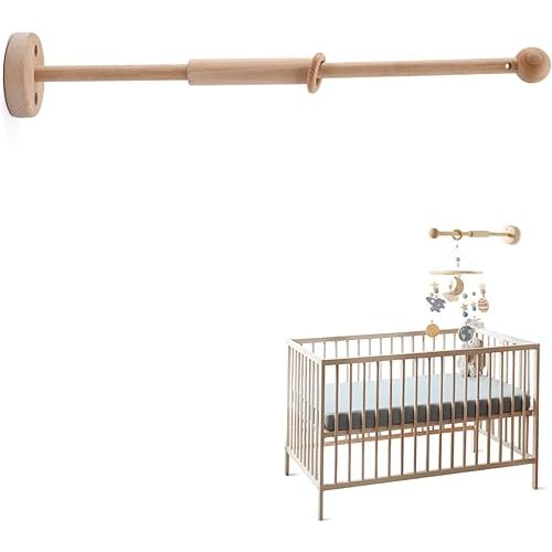 Wooden Crib Mobile Arm | Baby Mobile Hanger | Wooden Mount Wall Holder | Nursery Decor for Sturdy Mobile for Newborn Boys and Girls