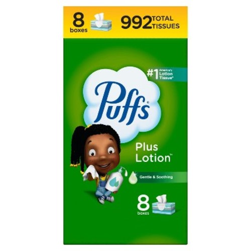 Puffs Plus Lotion Facial Tissue - 8pk/124ct