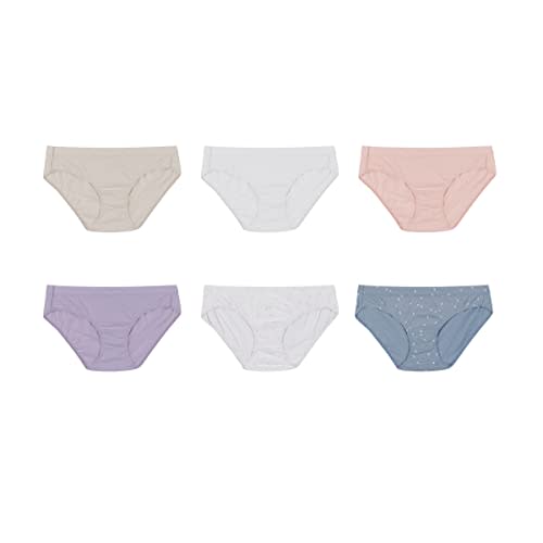 Hanes Women's Organic Cotton Panties Pack, ComfortSoft Underwear, 6-Pack (Colors May Vary)