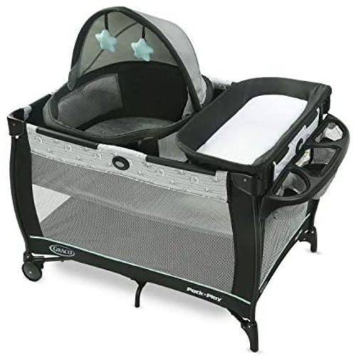 Graco Pack 'n Play Travel Dome Playard, Includes Travel Bassinet, Full-Size Infant Bassinet, and Diaper Changer, Archie