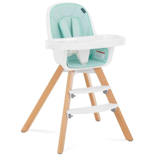 Evolur Zoodle 2 in 1 Convertible Baby High Chair in Mint