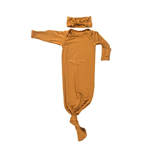 Three Little Tots Newborn Baby Knotted Tie Gown - Infant