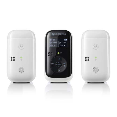 Motorola Nursery PIP15-2 Audio Baby Monitor, Dual Room HD with Nightlight, 1500 ft. Range, Two-Way Talk, Includes Parent Unit, 2 Monitors, White