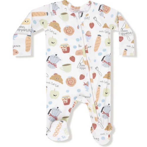 2-Way Zipper Footie - Bonjour Breakfast