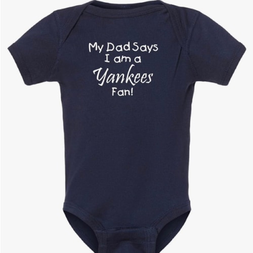 Cute My Dad Says I am a Baseball Fan Baby Bodysuit