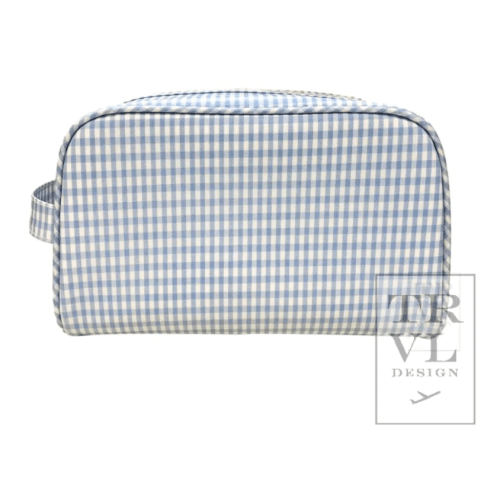 TRVL Stowaway Toiletry Bag - Gingham Mist
