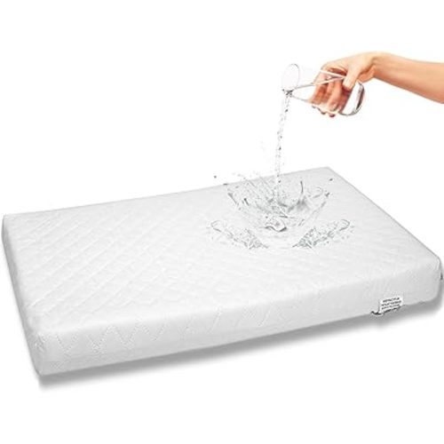 Baby Bassinet Mattress Pad (Rectangle, 18X36 3-Inch) for Newborn Comfort Breathable Easy Clean Hypoallergenic Waterproof Made in USA