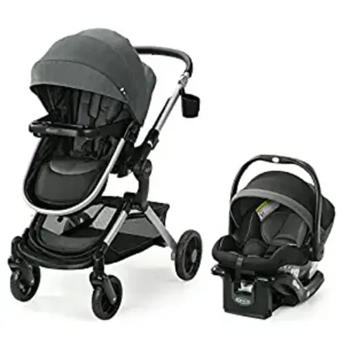 Graco Modes Nest Travel System, Includes Baby Stroller with Height Adjustable Reversible Seat, Pram Mode, Lightweight Aluminum Frame and SnugRide 35 Lite Elite Infant Car Seat, Sullivan - 2 Piece Set