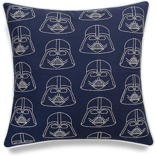 EURASIA DECOR Darth Vader 18x18 Standard Decorative Embroidered Square Accent Throw Pillow Cover - Birthday Gift, Children/Kids Decor