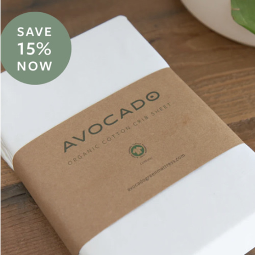 Organic Cotton Crib Sheets | Gentle & Safe | Avocado Green Mattress