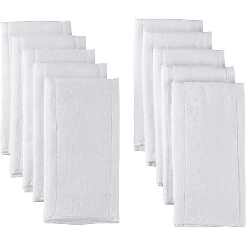 Gerber Unisex Baby Boys Girls Birdseye Prefold Cloth Diapers Multipack White Premiun 6-Ply 10 Pack
