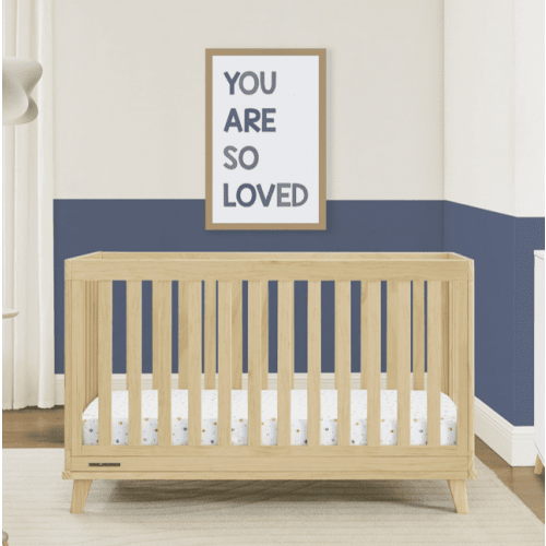 Delta Children Frankie 4-in-1 Convertible Crib - Greenguard Gold Certified, Natural Pine