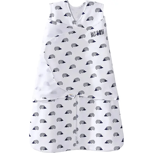 HALO Sleepsack Swaddle, Navy Hedgehog, Small, 3-6 Months