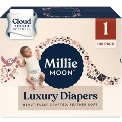 Millie Moon Luxury Diapers Size 1 - 108ct