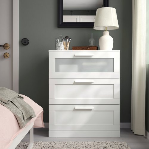 BRIMNES 3-drawer dresser - white 30 3/4x18 1/8x37 3/8 "