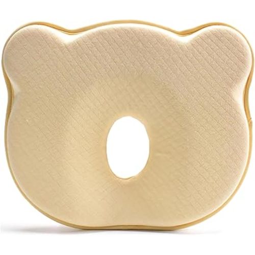 Memory Foam Soft and Cozy Pillow(Yellow61) Head Neck Support Pillow for Car Seat Breathable Bedding Set