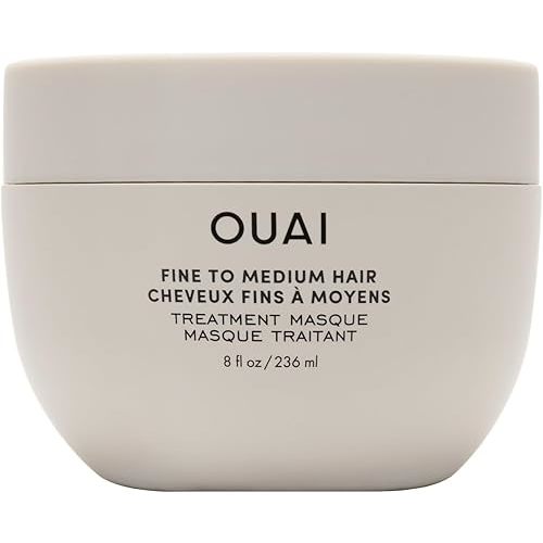 OUAI Fine to Medium Hair Treatment Masque - Hair Mask for Hair Repair, Hydration and Shine - With Shea Butter, Keratin and Panthenol - Paraben, Phthalate and Sulfate Free Hair Care (8 Fl Oz)